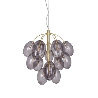 Lampa szklane bańki Drops złota przydymione szkło